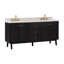 Adele 72" Free Standing Double Bathroom Vanity with Quartz Top-266485436-266485437
