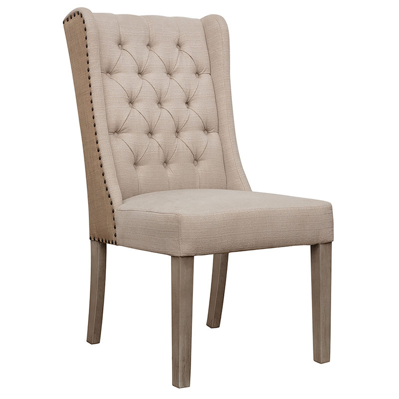 Diana 2-Toned Oatmeal Linen And Jute Dining Chair