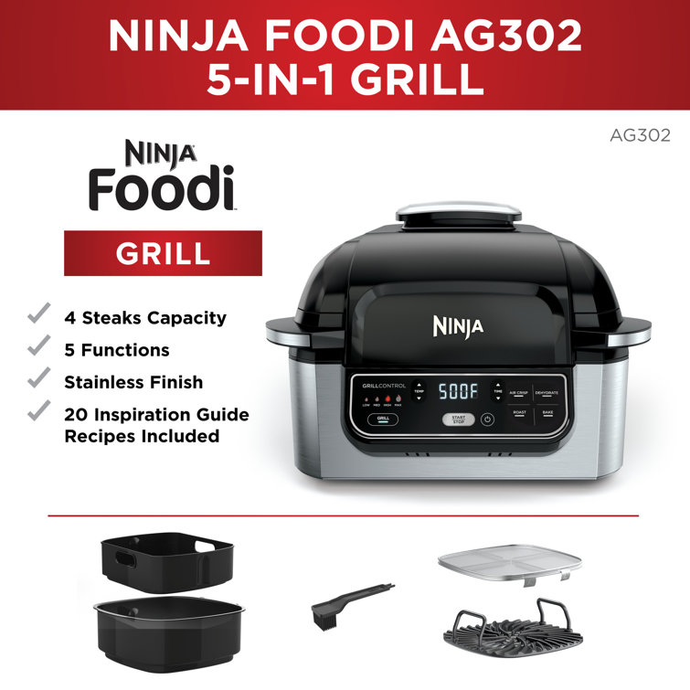 Ninja Foodi 5 In 1 Indoor Grill & Air Fryer w/ Surround Searing