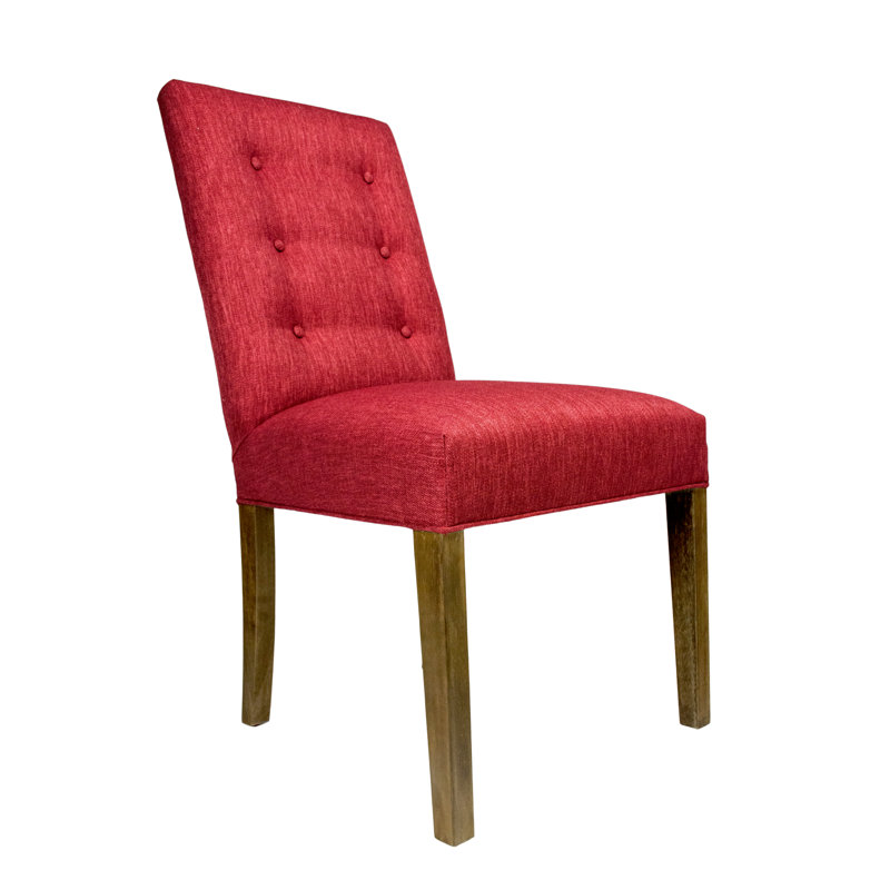 Earles 19'' H Tufted Upholstered Side Chair, Ruby