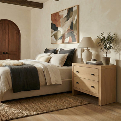Frederick 2 Drawer Wood Nightstand