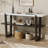Retro Elegant Console Table with Marble-Effect Top and Versatile Storage Solutions-768201784