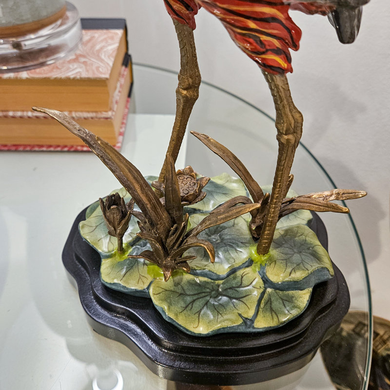 Porcelain Shore Bird with Bronze Ormolu Base