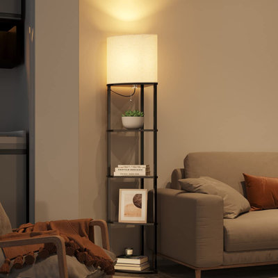 5-Tier Shelf Floor Lamp Display