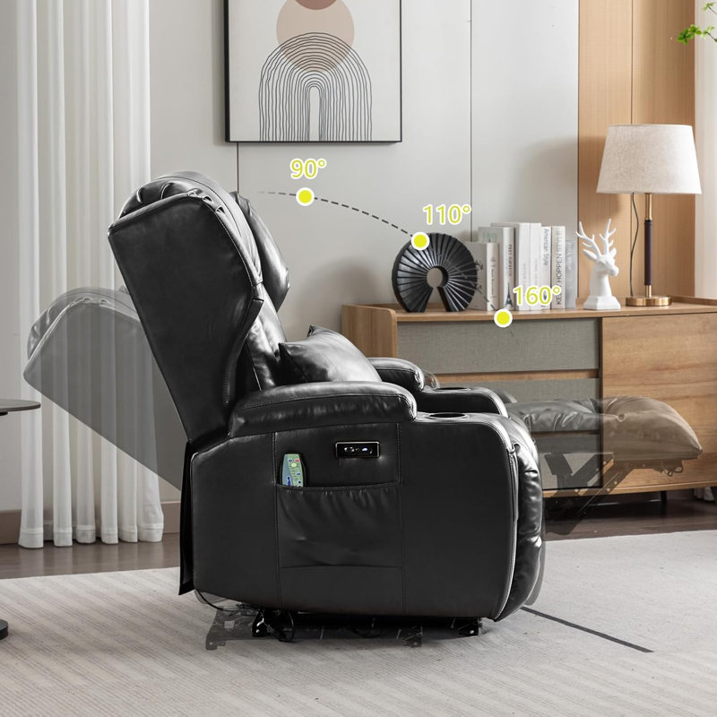 Fauteuil inclinable Barberie, Noir