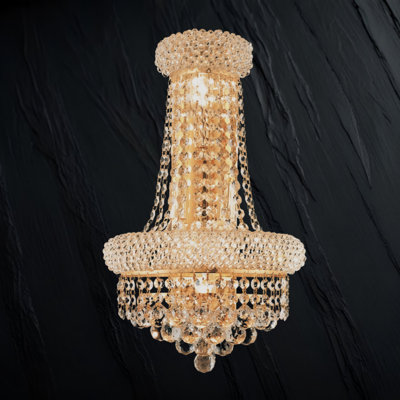 Montrey 3 Lights Empire Wall Light With Crystal Ball Accents