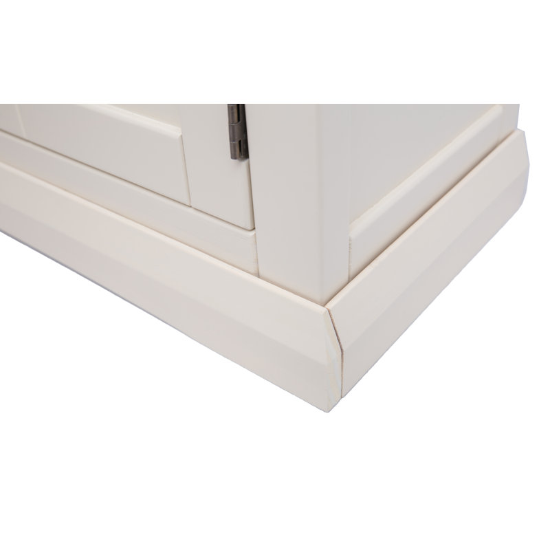 Naugle 84cm Sideboard, Brown/White/Bronze