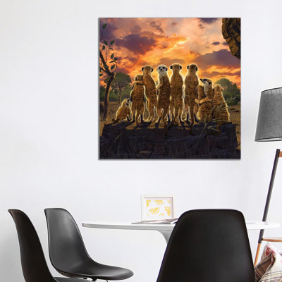 Meerkats 1 Piece Wrapped Canvas Painting