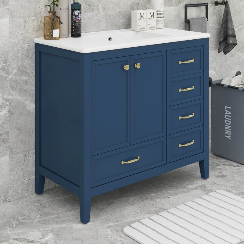 Meuble-lavabo 36 po avec lavabo, meubles-lavabos 36 po avec lavabo, Bleu