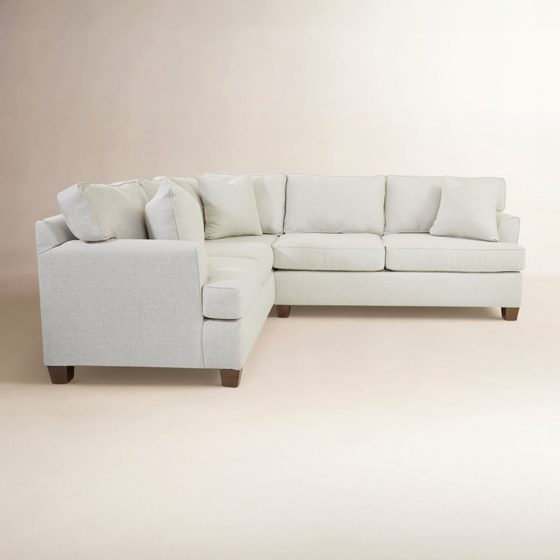 Conradina Upholstered L-Shaped Sectional, Vault Aegean, Left Hand Facing