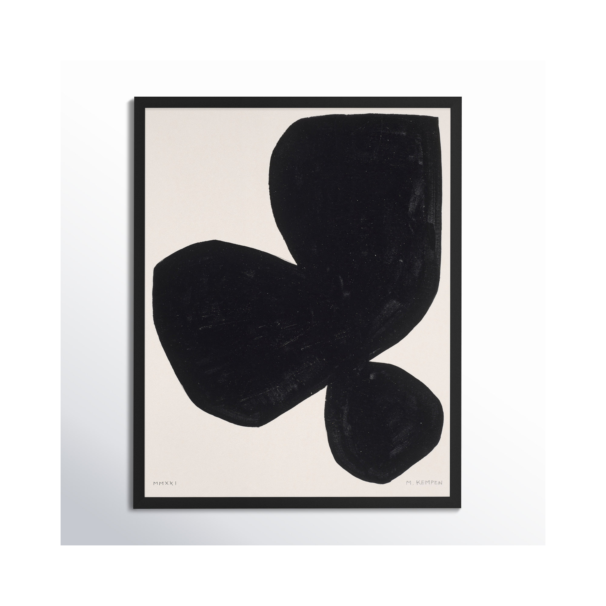 Module On White 5 by Michael Kempen, 20" H x 16" W x 1.25" D, Black