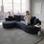 Ensemble de canapé modulaire courbé 2 pièces avec coussins, mobilier de salon ergonomique minimaliste, sièges modernes, sans assemblage, canapé et méridienne-934987178