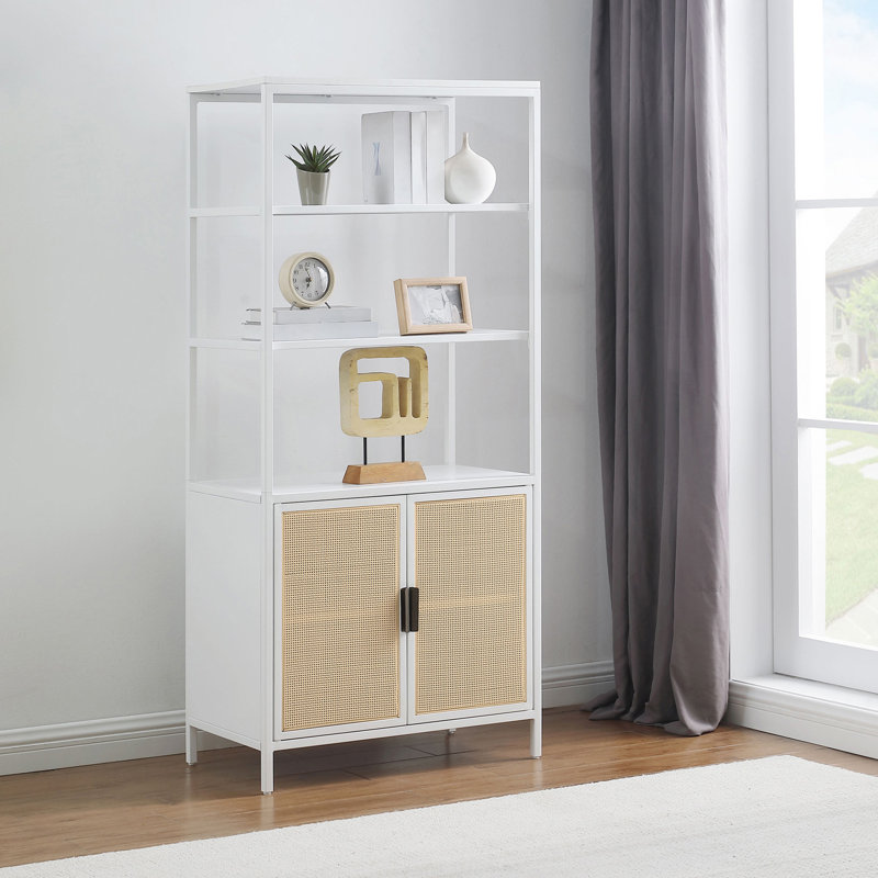 Armoire d'appoint Kenneth, Blanc / beige