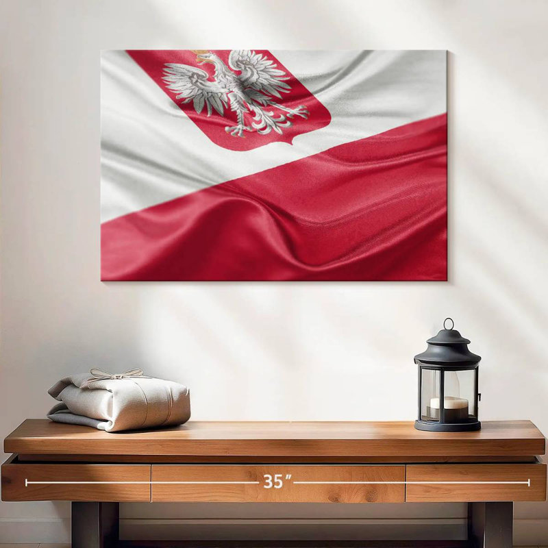 Drapeau de la Pologne, H 16 po x l 24 po