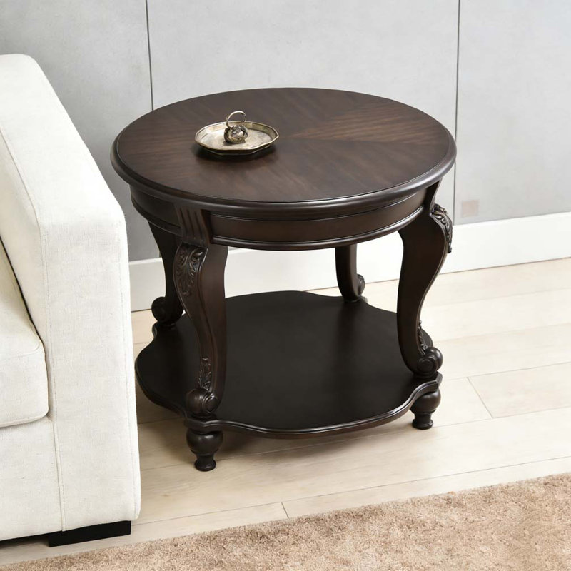 Table de bout ronde 22 po, Espresso