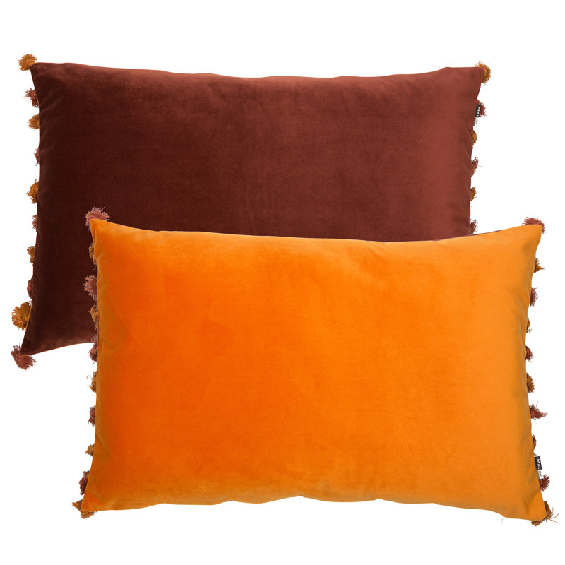 Chardon Rectangular Cushion, Wine/Rust