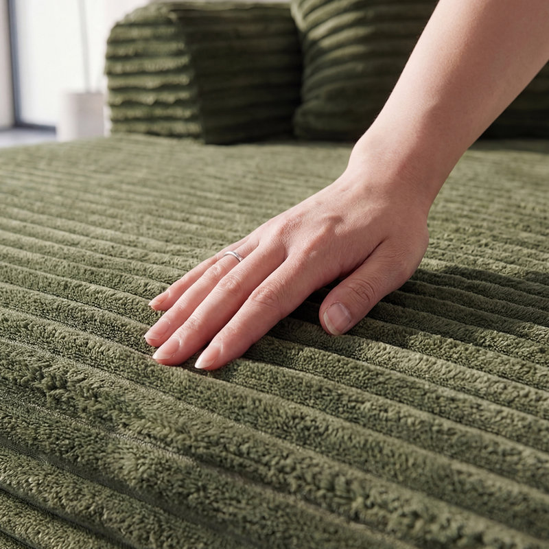 Méridienne intérieure de 50 po surdimensionnée, canapé-lit en velours côtelé désossé, canapé-lit à siège profond, fauteuils de lecture, canapés en nuage pour le salon, aucun assemblage requis