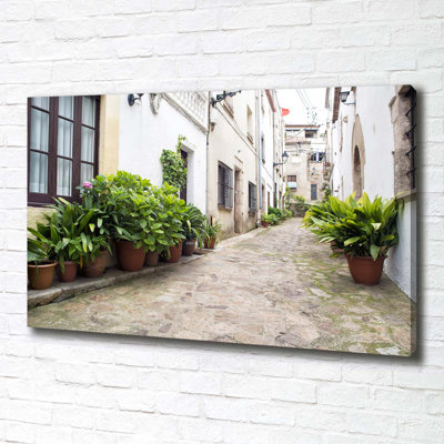 A Charming Street - Wrapped Canvas Print