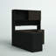 Bureau en coin réversible en L avec piédestal et huche Kadian-2074459145