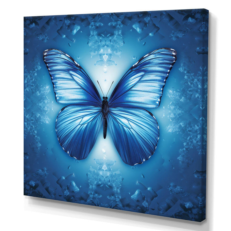 Diamant papillon III sur toile, H 24 po x l 24 po x P 1 po, Toile tendue