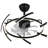 Paseo 25" Modern DIY Shape Bladeless Ceiling Fan with LED Lights and Remote, Dimmable 6 Speeds Reversible Fandelier Ceiling Fan-1515500785