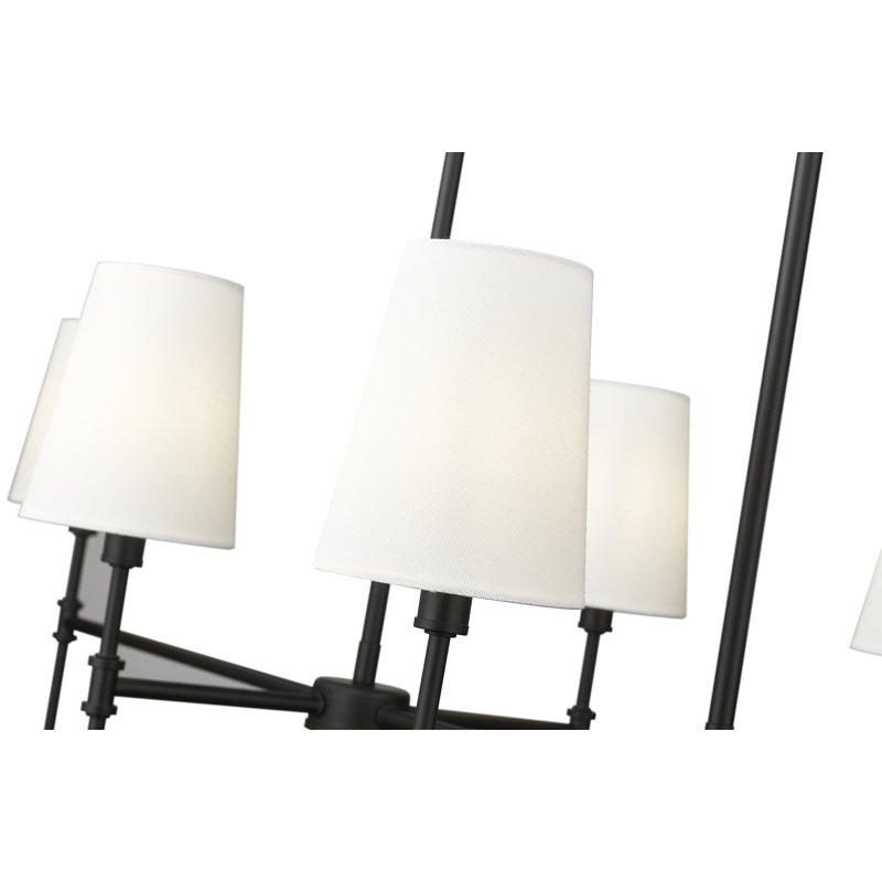 Heise 48" Wide 6-Light Chandelier -, Matte Black