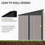 5.5 ft. W x 7.5 ft. D Metal Lean To Storage Shed with Lockable Door & Ventilation