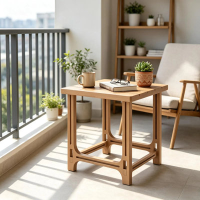 Table de bout extérieure brune Adirondack