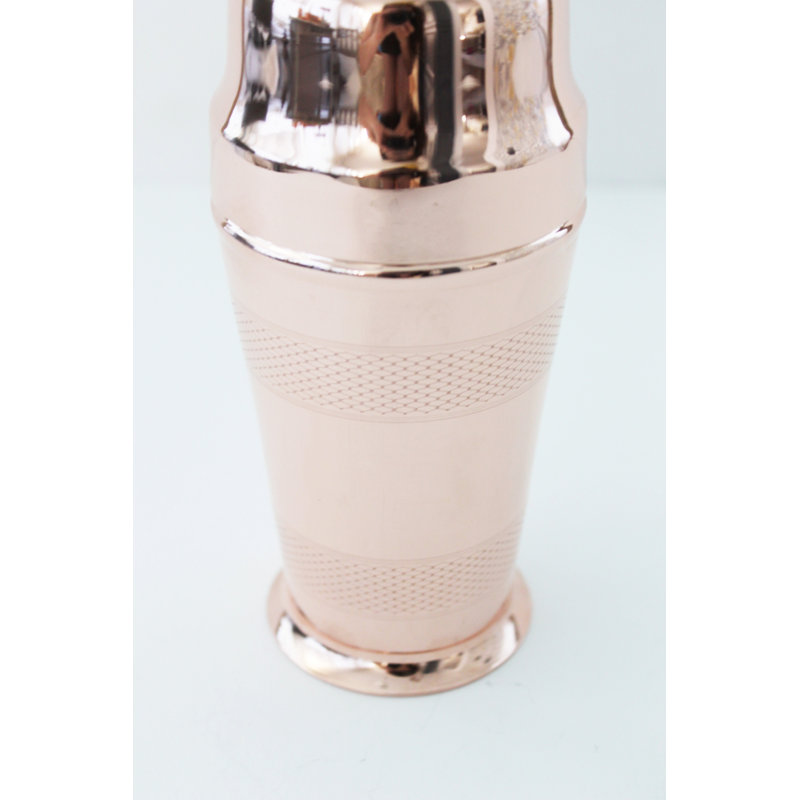 Vintage-Inspired Copper and Brass Cocktail Shaker