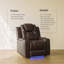 Fauteuil inclinable électrique rétro en cuir écologique-42250147