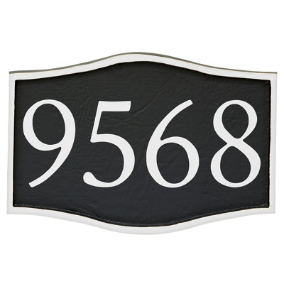 Plaque d’adresse murale sur 1 ligne serif