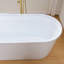 Baignoire de trempage autoportante en acrylique 66 pouces, 73 gallons avec bonde et trop-plein