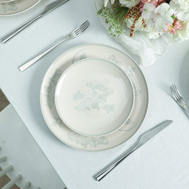 Stone Lain Opal 12-Piece Dinnerware Set Stoneware, Gray