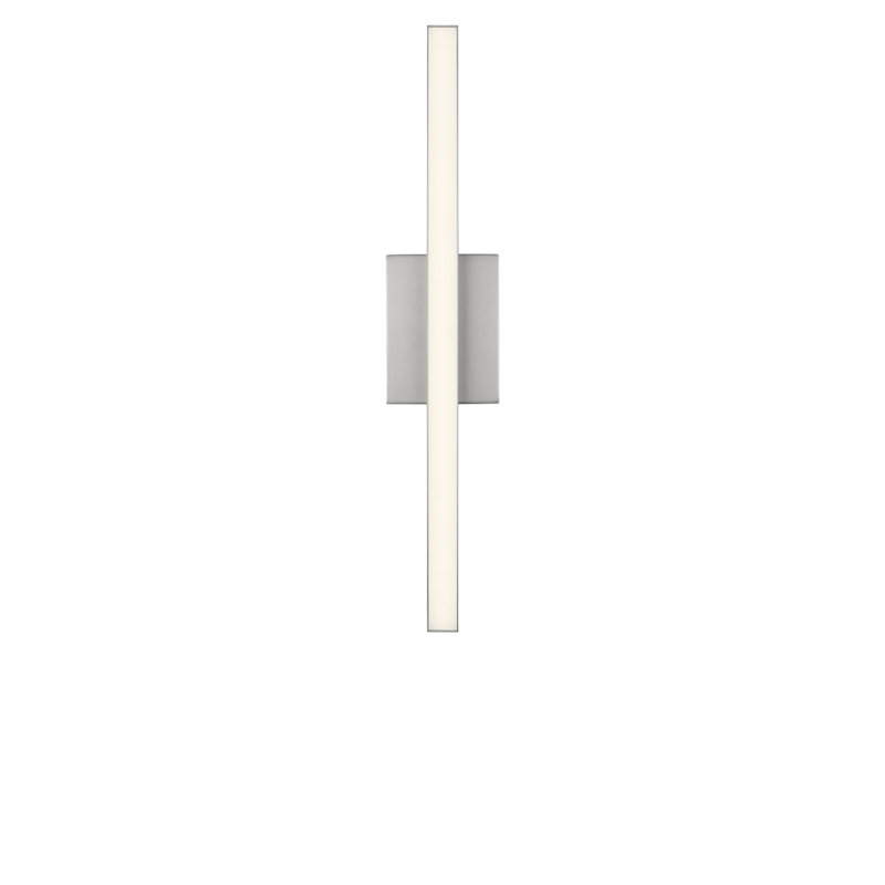 Coiffeuse Marque, Nickel brossé, H 4,5 po x l 24 po x P 2,25 po