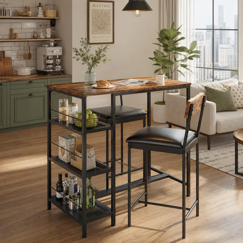 Dining Set, Brown, Brown, Brown / Black