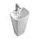 33" Tall Ceramic Rectangular Pedestal Bathroom Sink with Overflow