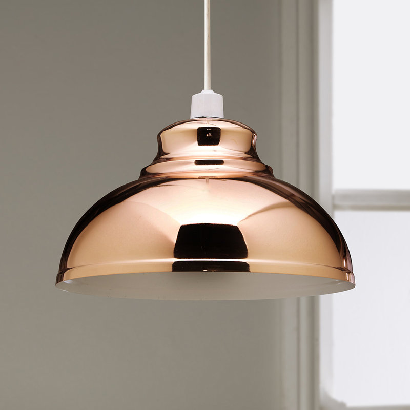 16cm H Metal Bowl Pendant Shade ( Screw On ), Copper