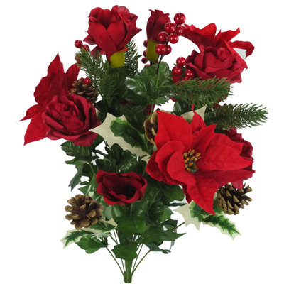 Arrangements floraux de poinsettia artificielle
