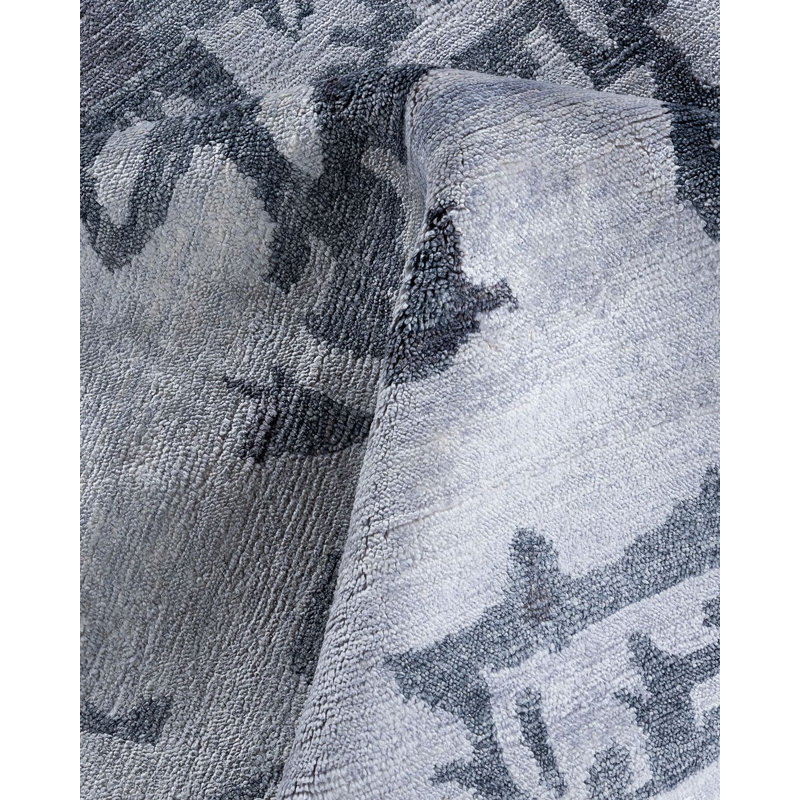 Overdyed One-of-a-Kind Rectangle 9'2" X 12'4" Hand Knotted Area Rug