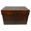 Grand coffre brun antique colonial