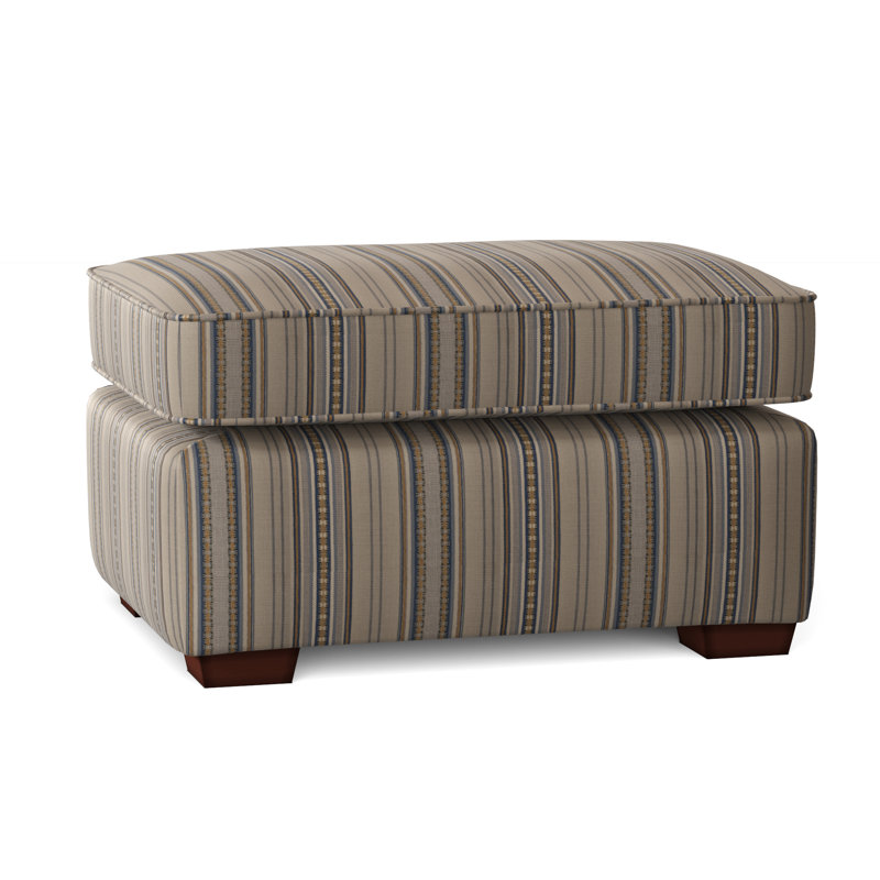 Keaton 31" Rectangle Standard Ottoman, Forzando 23 Brown Stripe