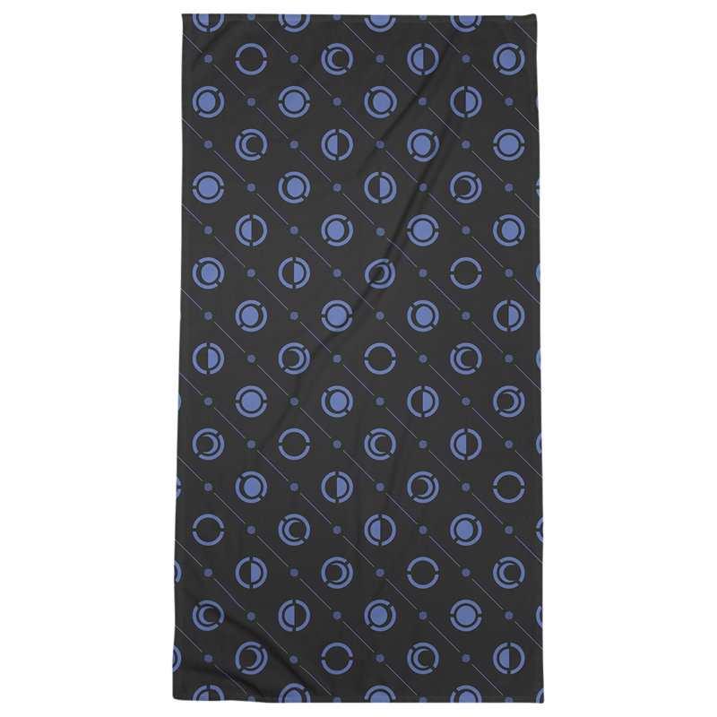 Skeffingt Beach Towel, Black/Sky Blue