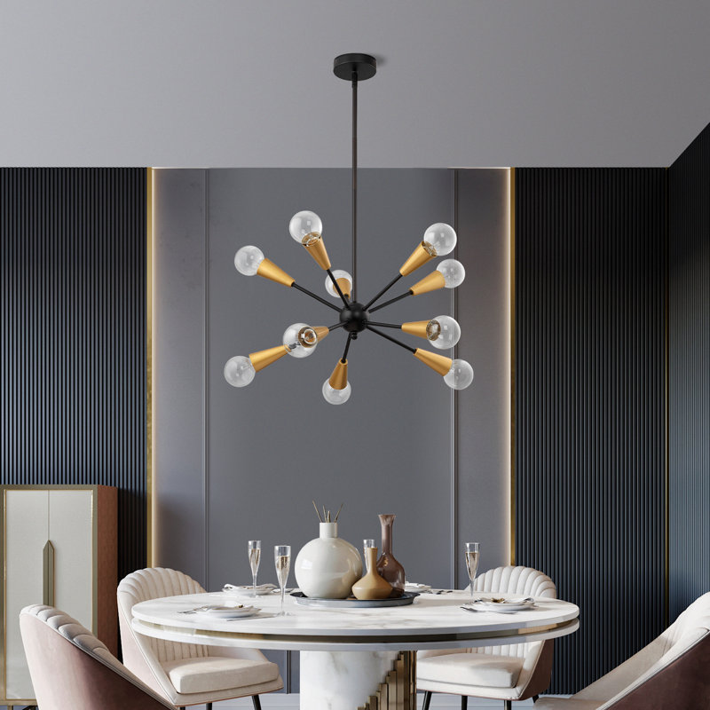 Bobbi-Don 10 - Light Sputnik Modern Linear Chandelier