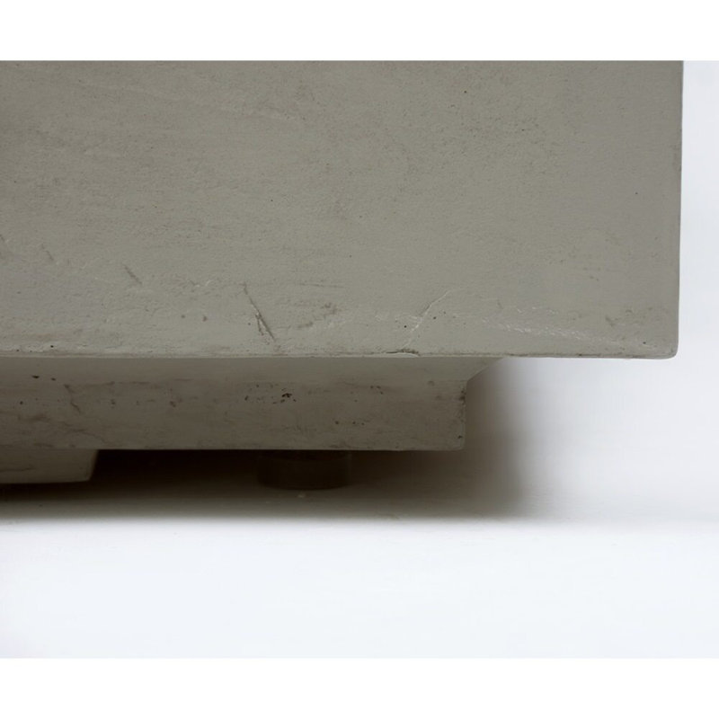 Capertee 40" Gray Concrete Square Gas Fire Pit Table