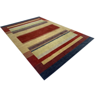 Hand -Knotted Wool Wool Gabbeh Rug, Clivens