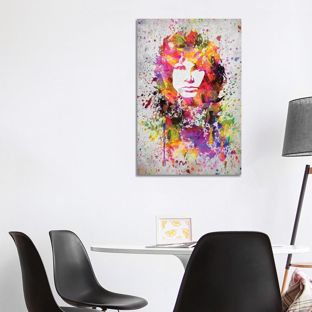 Leinwandbild - Grafikdruck „Jim Morrison” von Aged Pixel