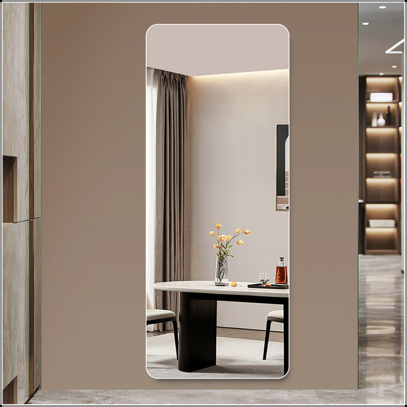 60X15 Inch Full Body Mirror With Aviation-Grade Aluminum Frame For Safe And Clear Reflections In Any Room