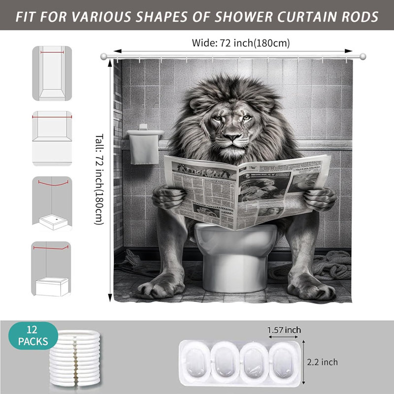 Ensemble de rideau de douche Farmhouse