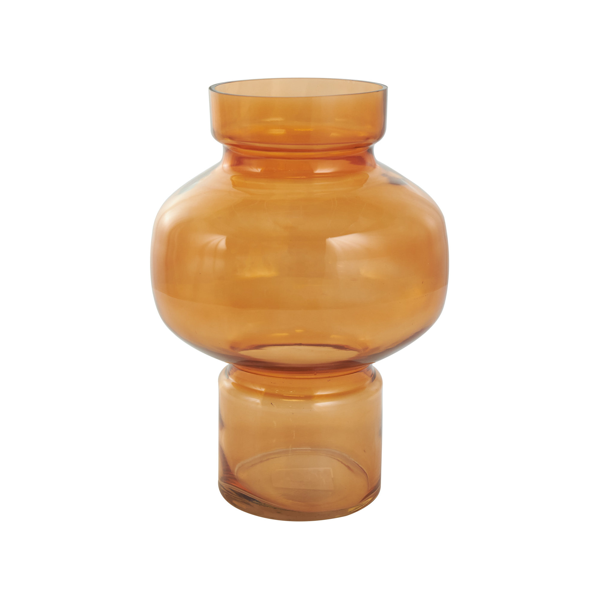 Glass Table Vase, Orange