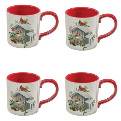  Ensemble de 4 tasses Holiday Cardinal Love